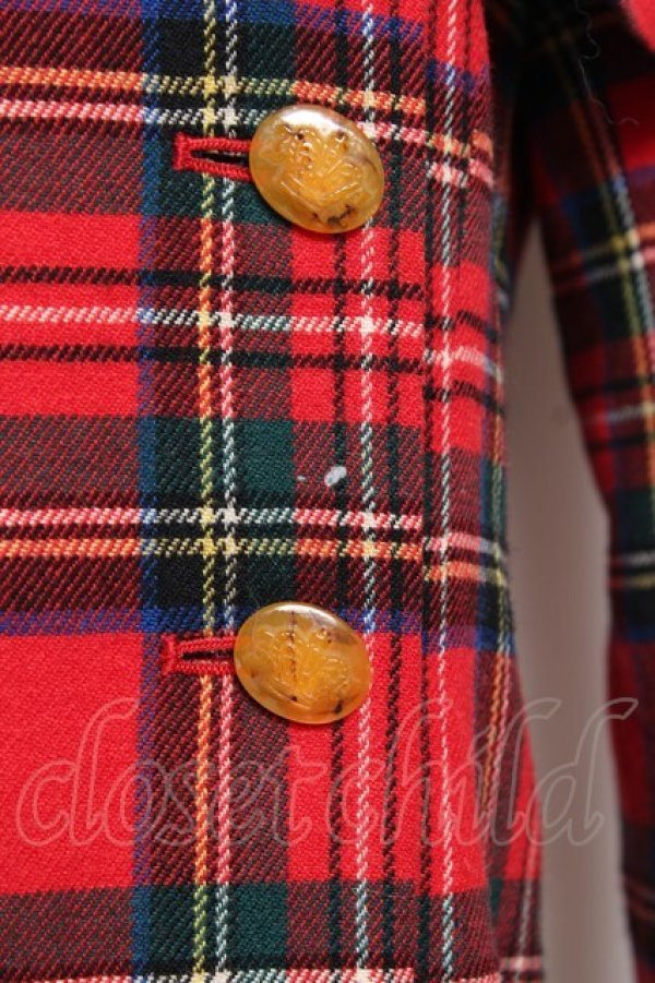 画像4: Jane Marple / タータンチェックのコート M 赤 Y-25-11-09-110-JM-CO-SZ-ZY (4)