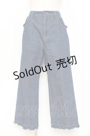 画像: axes femme POETIQUE / フリルディテールパンツ  デニム Y-25-11-09-114-AX-PA-SZ-ZY