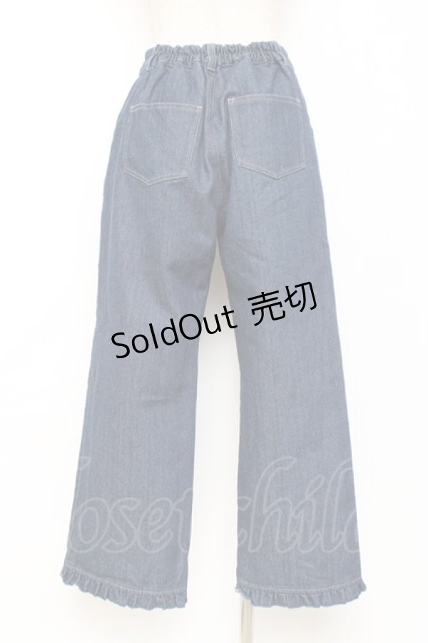 画像2: axes femme POETIQUE / フリルディテールパンツ  デニム Y-25-11-09-114-AX-PA-SZ-ZY (2)