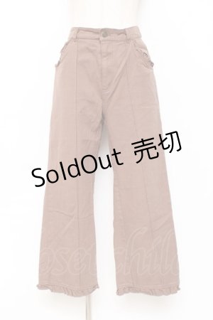 画像: axes femme POETIQUE / フリルディテールパンツ  ブラウン Y-25-11-09-115-AX-PA-SZ-ZY