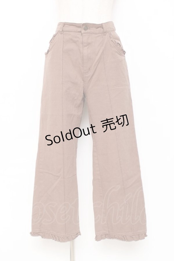 画像1: axes femme POETIQUE / フリルディテールパンツ  ブラウン Y-25-11-09-115-AX-PA-SZ-ZY (1)