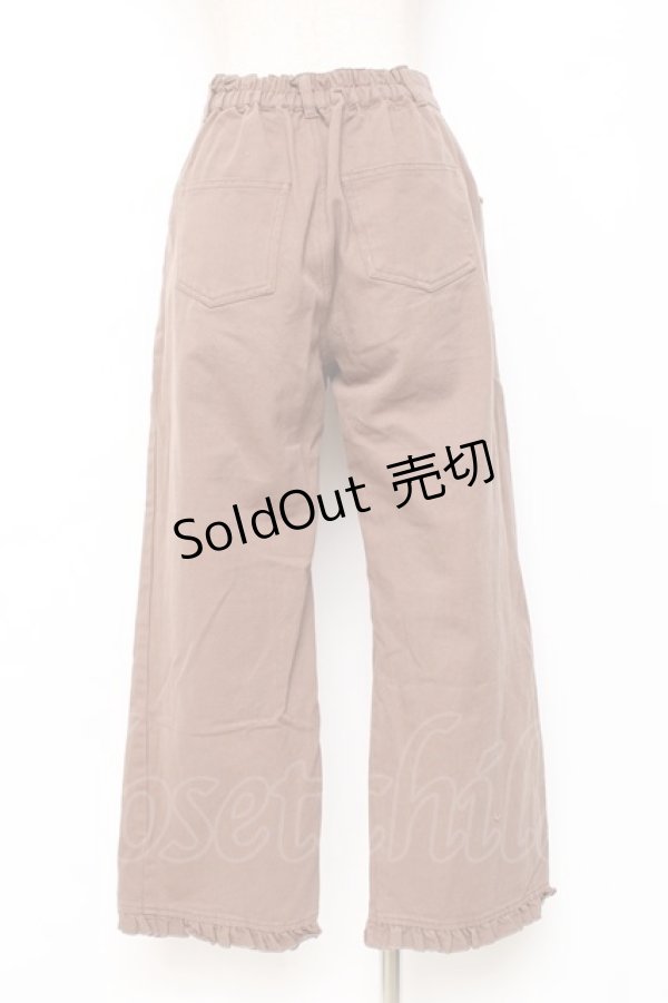 画像2: axes femme POETIQUE / フリルディテールパンツ  ブラウン Y-25-11-09-115-AX-PA-SZ-ZY (2)