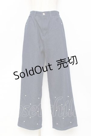 画像: axes femme POETIQUE / パールカシメデニムパンツ  デニム Y-25-11-09-117-AX-PA-SZ-ZI