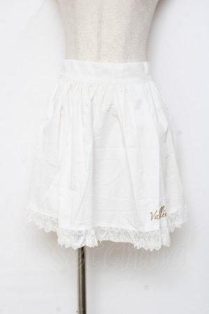 画像: Vallee lys / 刺繍入りエプロン  白 Y-25-11-09-123-GO-SK-SZ-ZY