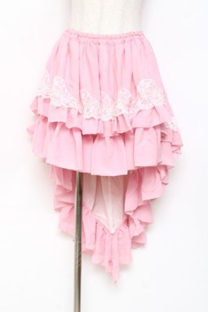 画像: MARBLE / 前短後長スカート  ピンク Y-25-11-09-124-GO-SK-SZ-ZY