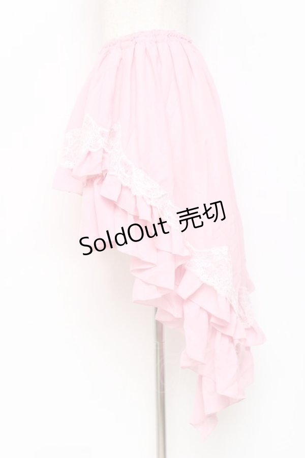 画像2: MARBLE / 前短後長スカート  ピンク Y-25-11-09-124-GO-SK-SZ-ZY (2)