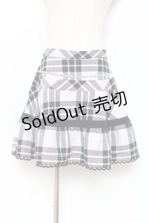 画像: MILK / クチュールチェックスカート  ブラック×グレーチェック Y-25-11-09-128-ML-SK-SZ-ZY