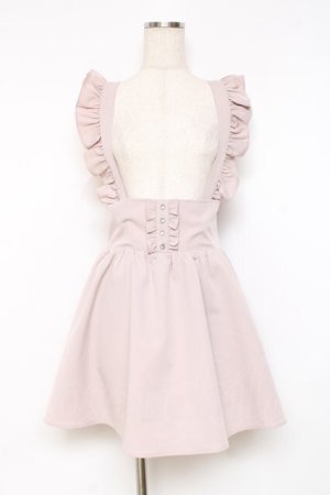 画像: Ank Rouge / フリルサス付きスカート M ピンク Y-25-11-09-130-CA-SK-SZ-ZY