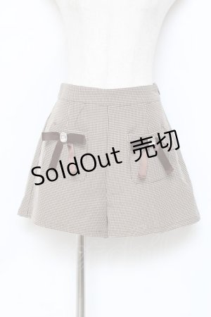 画像: Ank Rouge / 千鳥柄キュロット  ブラウン Y-25-11-09-134-CA-PA-SZ-ZY