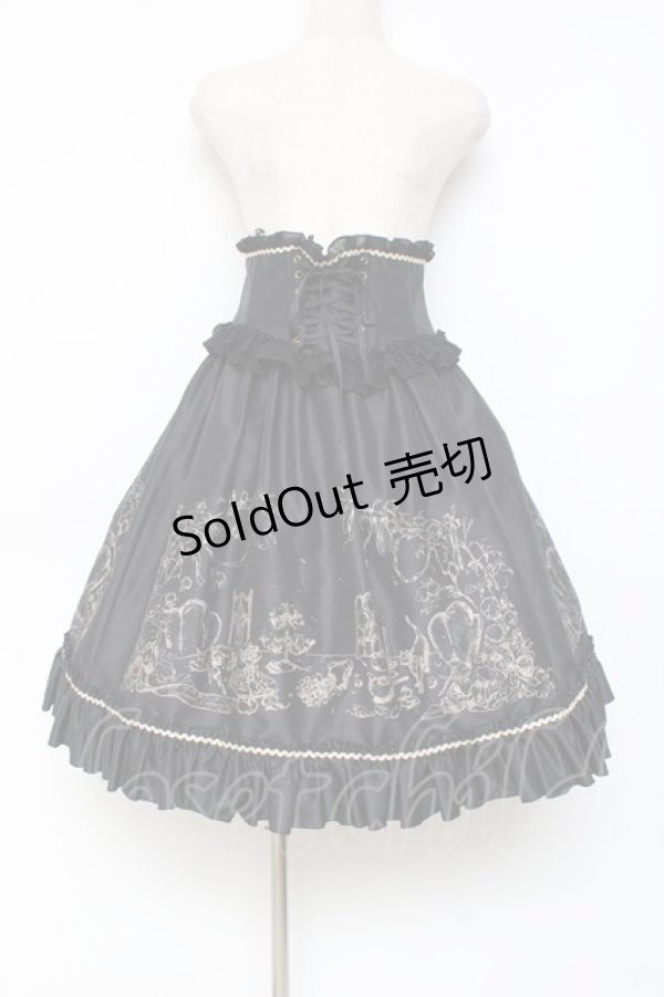 画像1: Enchantlic Enchantilly / After Tea Party Corset Ribbon Skirt  黒 Y-25-11-09-139-LO-SK-AS-ZY (1)