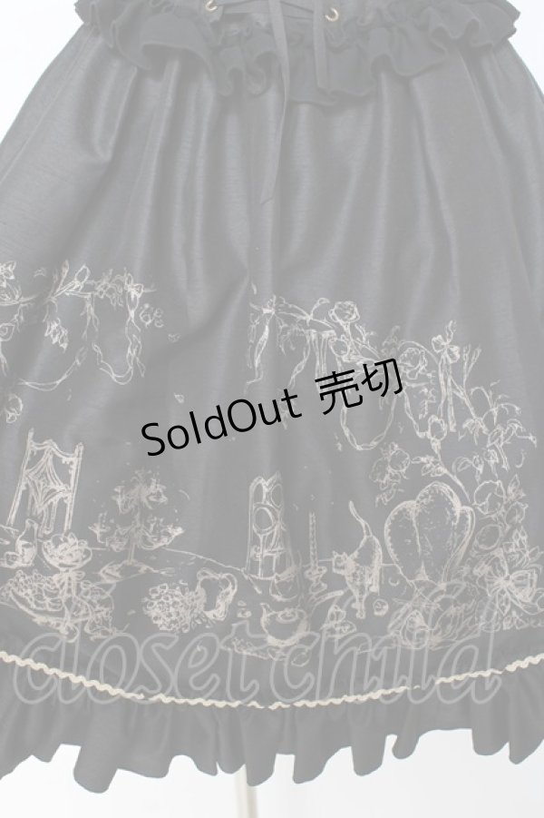 画像4: Enchantlic Enchantilly / After Tea Party Corset Ribbon Skirt  黒 Y-25-11-09-139-LO-SK-AS-ZY (4)