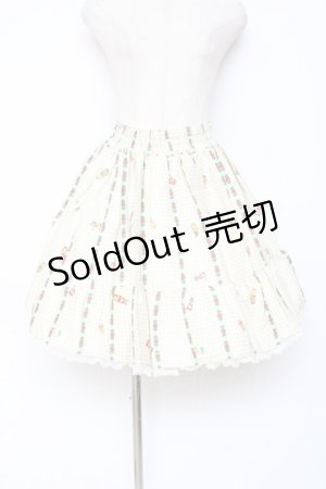 画像: metamorphose / Nostalgic Matryoshka Dollフリルスカート  ベージュ Y-25-11-09-141-ME-SK-SZ-ZY