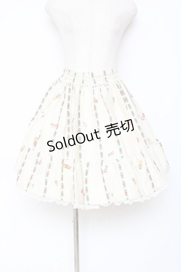 画像1: metamorphose / Nostalgic Matryoshka Dollフリルスカート  ベージュ Y-25-11-09-141-ME-SK-SZ-ZY (1)
