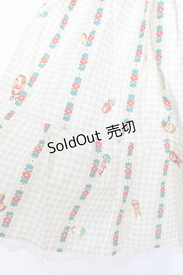 画像3: metamorphose / Nostalgic Matryoshka Dollフリルスカート  ベージュ Y-25-11-09-141-ME-SK-SZ-ZY (3)