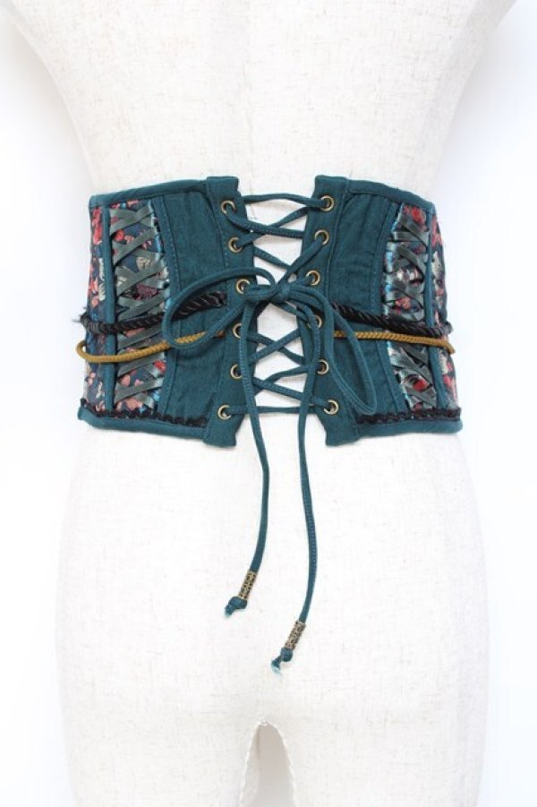 画像3: Ozz oneste / ジャガードコルセット  グリーン Y-25-11-09-142-OO-TO-SZ-ZY (3)