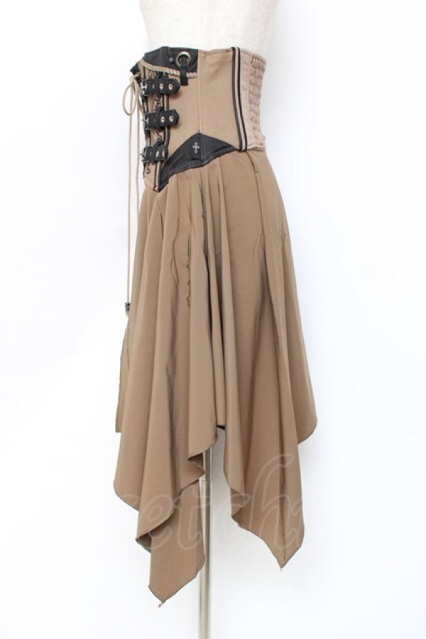 画像2: Ozz oneste / コルセットオーバースカート  ベージュ Y-25-11-09-144-OO-SK-AS-ZI (2)