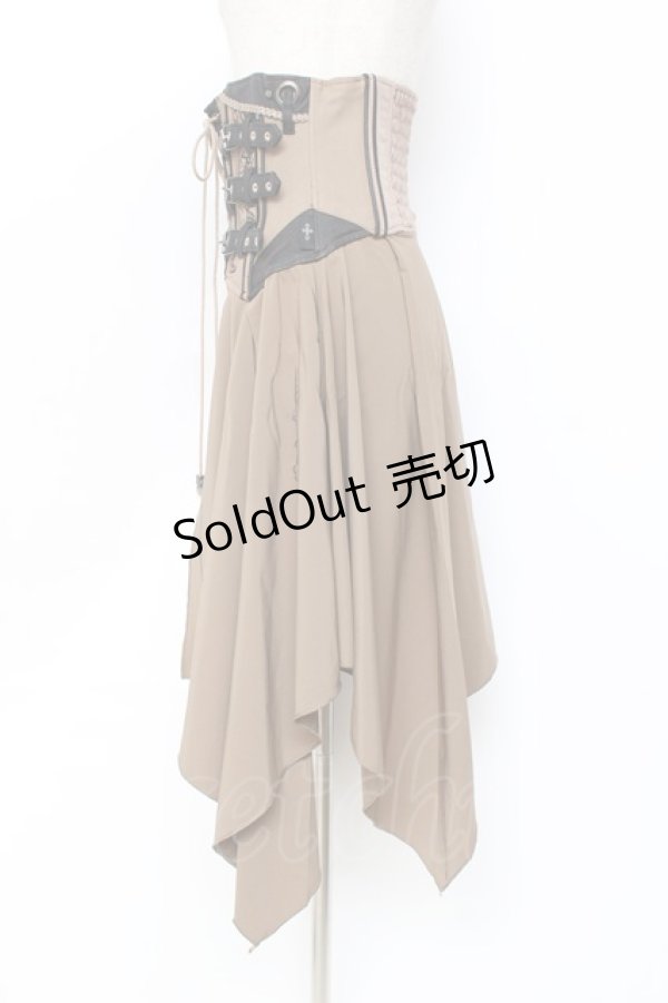 画像2: Ozz oneste / コルセットオーバースカート  ベージュ Y-25-11-09-144-OO-SK-AS-ZI (2)