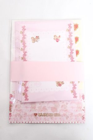 画像: BABY,THE STARS SHINE BRIGHT / くみゃちゃんたちのレターセット  ピンク Y-25-11-09-023-BA-ZA-SZ-ZY