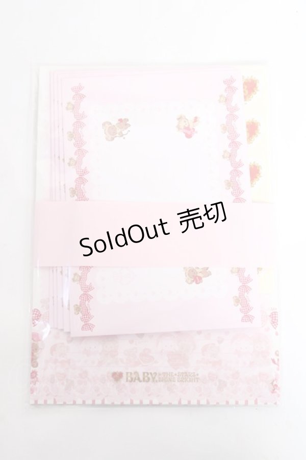 画像1: BABY,THE STARS SHINE BRIGHT / くみゃちゃんたちのレターセット  ピンク Y-25-11-09-023-BA-ZA-SZ-ZY (1)