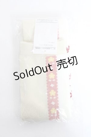 画像: metamorphose / チロリアンリボンオーバーニー  オフ白×ベージュ Y-25-11-09-024-ME-ZA-SZ-ZY