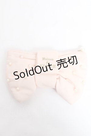 画像: Maison de FLEUR / パールリボンポーチ F ピンク Y-25-11-09-026-LO-ZA-SZ-ZY