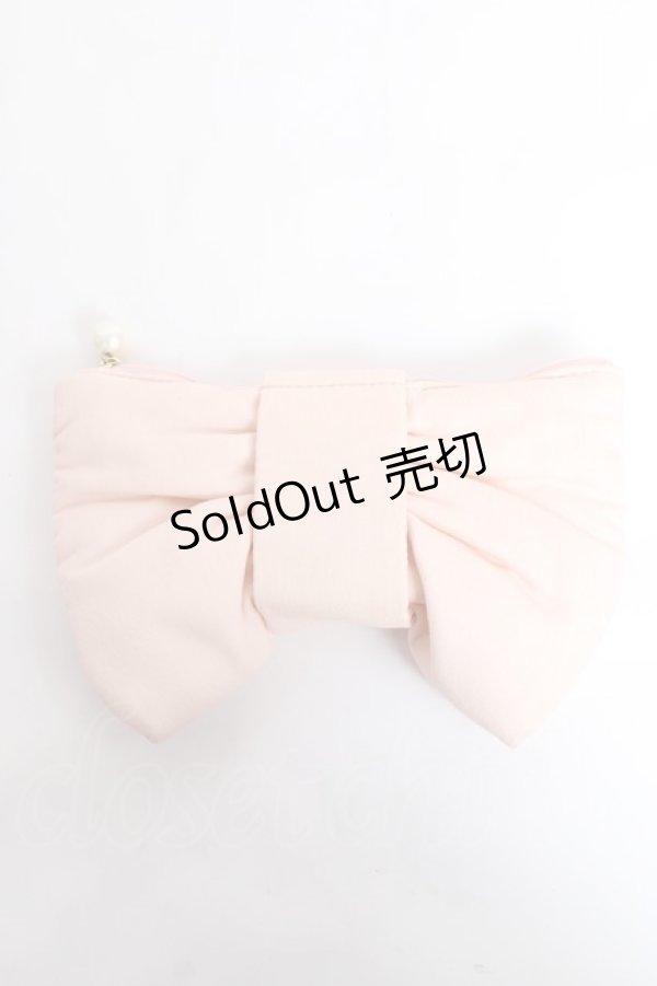 画像2: Maison de FLEUR / パールリボンポーチ F ピンク Y-25-11-09-026-LO-ZA-SZ-ZY (2)