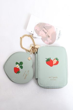 画像: m petit by misako / AMハートミラーツキポーチ  ミント Y-25-11-09-027-LO-ZA-SZ-ZY