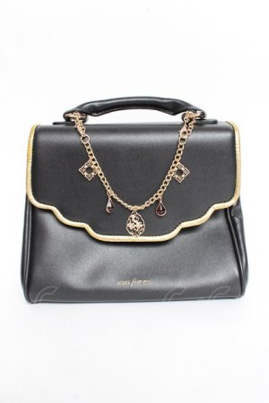 画像: axes femme / オリエンタル風チャームバッグ  黒 Y-25-11-09-030-AX-BG-SZ-ZY