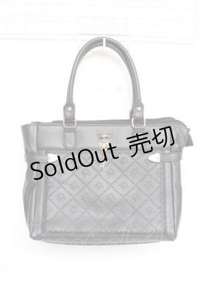 画像: axes femme / 鍵付き薔薇デザインバッグ  黒 Y-25-11-15-042-AX-BG-SZ-ZY