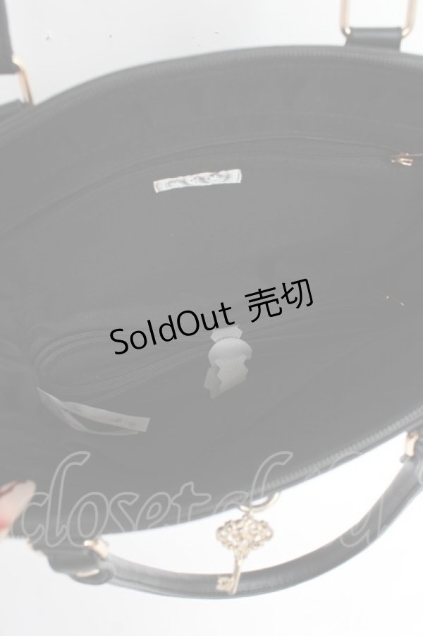 画像3: axes femme / 鍵付き薔薇デザインバッグ  黒 Y-25-11-15-042-AX-BG-SZ-ZY (3)