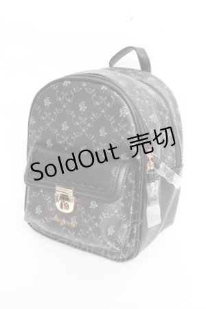 画像: axes femme / 薔薇モチーフプリントリュック  黒 Y-25-11-15-044-AX-BG-SZ-ZY
