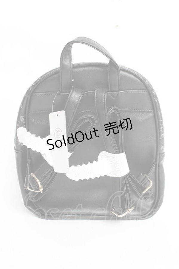 画像3: axes femme / 薔薇モチーフプリントリュック  黒 Y-25-11-15-044-AX-BG-SZ-ZY (3)