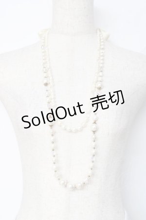 画像: axes femme / パールクリスタルネックレス  生成り Y-25-11-15-007-AX-AC-SZ-ZY