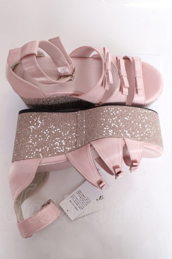 画像5: Fickle Bebe / リボンベルトサンダル L ピンク Y-25-11-15-048-0-SH-SZ-ZY (5)