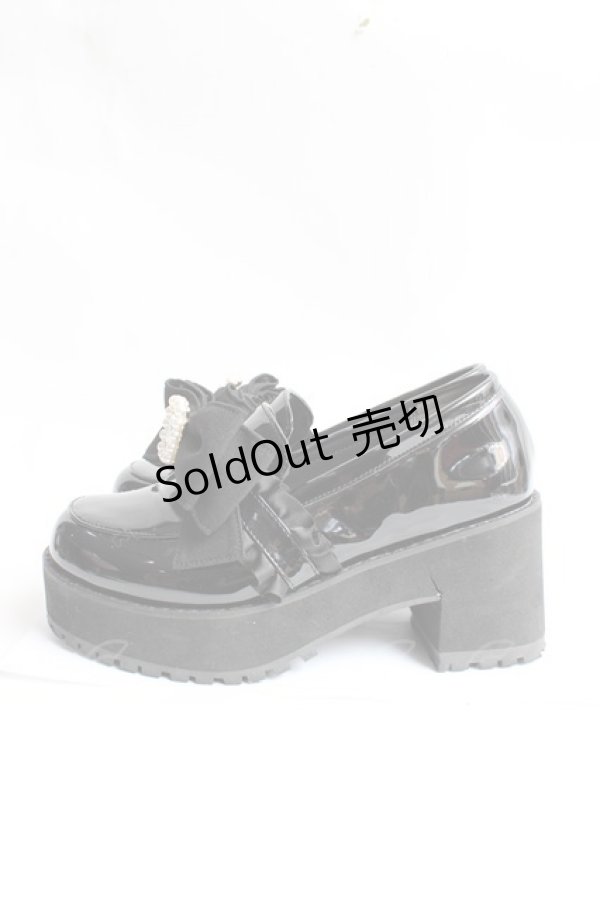 画像3: Honey Cinnamon / ビジューエナメルシューズ ｍ 黒 Y-25-11-15-050-LO-SH-SZ-ZY (3)