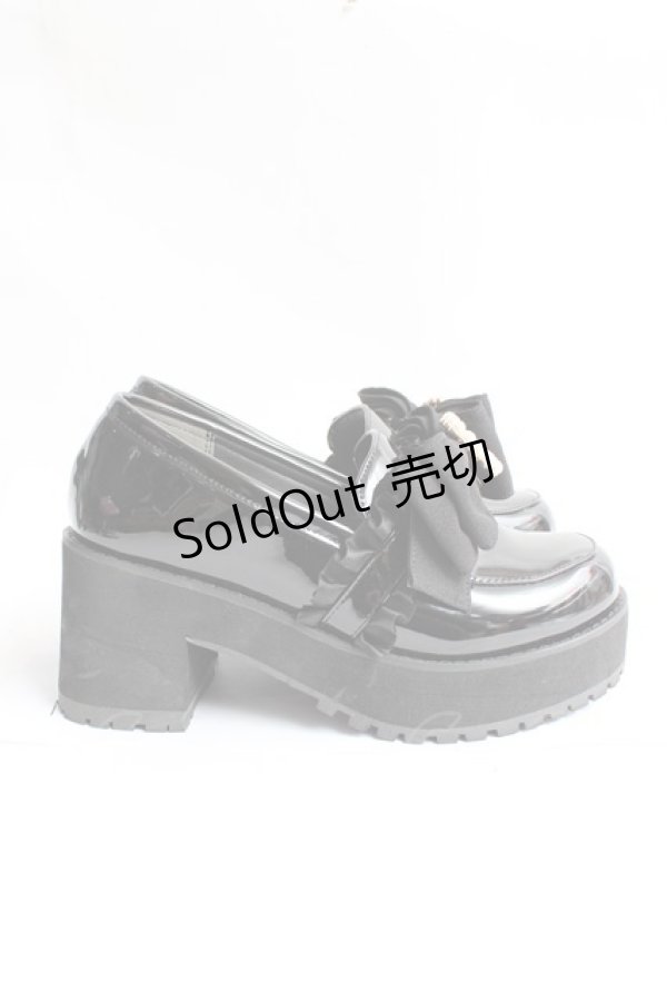 画像5: Honey Cinnamon / ビジューエナメルシューズ ｍ 黒 Y-25-11-15-050-LO-SH-SZ-ZY (5)