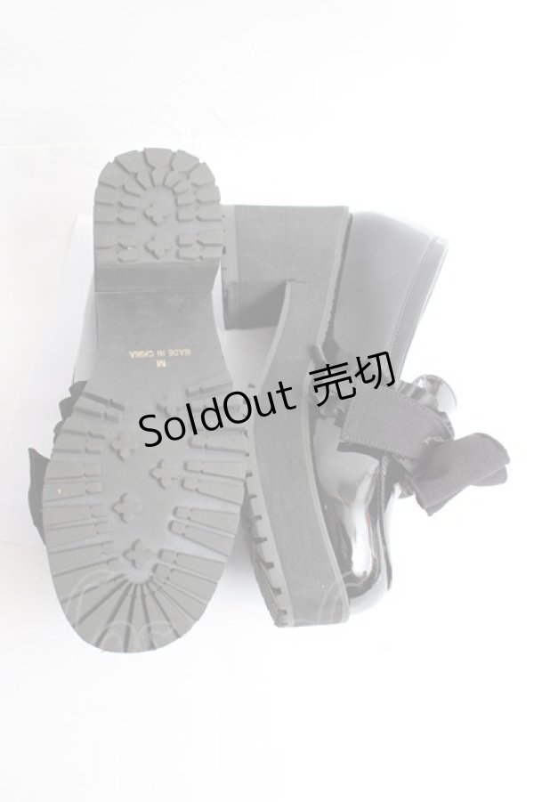 画像6: Honey Cinnamon / ビジューエナメルシューズ ｍ 黒 Y-25-11-15-050-LO-SH-SZ-ZY (6)