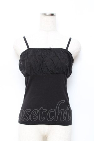 画像: an another angelus / レース切替キャミ  黒 Y-25-11-15-052-CA-TO-SZ-ZY