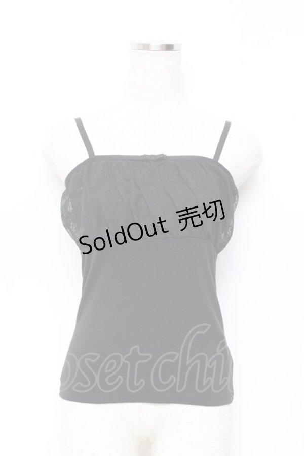 画像1: an another angelus / レース切替キャミ  黒 Y-25-11-15-052-CA-TO-SZ-ZY (1)