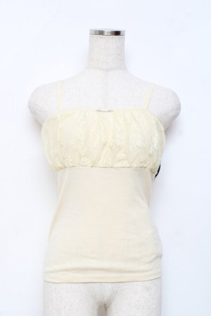 画像: an another angelus / レース切替キャミ  生成り Y-25-11-15-053-CA-TO-SZ-ZY