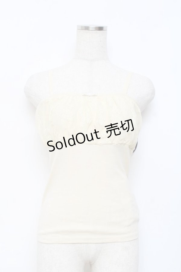 画像1: an another angelus / レース切替キャミ  生成り Y-25-11-15-053-CA-TO-SZ-ZY (1)