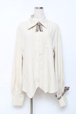 画像: Princess Chronicles / 秘密探偵のプリーツブラウス  生成り Y-25-11-15-054-PU-BL-SZ-ZY