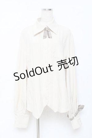 画像: Princess Chronicles / 秘密探偵のプリーツブラウス  生成り Y-25-11-15-054-PU-BL-SZ-ZY