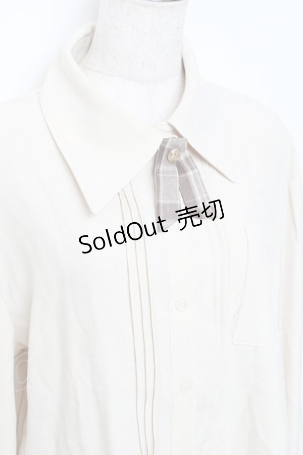 画像4: Princess Chronicles / 秘密探偵のプリーツブラウス  生成り Y-25-11-15-054-PU-BL-SZ-ZY (4)