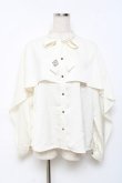 画像1: axes femme / ケープ風ボウタイブラウス  生成り Y-25-11-15-056-AX-BL-SZ-ZY (1)