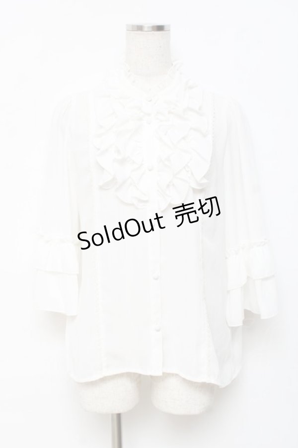 画像1: axes femme kawaii / シャルロットブラウス M 白 Y-25-11-15-057-AX-BL-SZ-ZI (1)