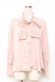 画像1: an another angelus / レースボウタイブラウス  ピンク Y-25-11-15-058-CA-BL-SZ-ZY (1)