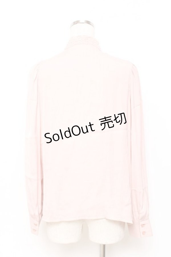 画像2: an another angelus / レースボウタイブラウス  ピンク Y-25-11-15-058-CA-BL-SZ-ZY (2)