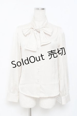 画像: an another angelus / ローズカットワークボウタイブラウス  生成り Y-25-11-15-062-CA-BL-SZ-ZY