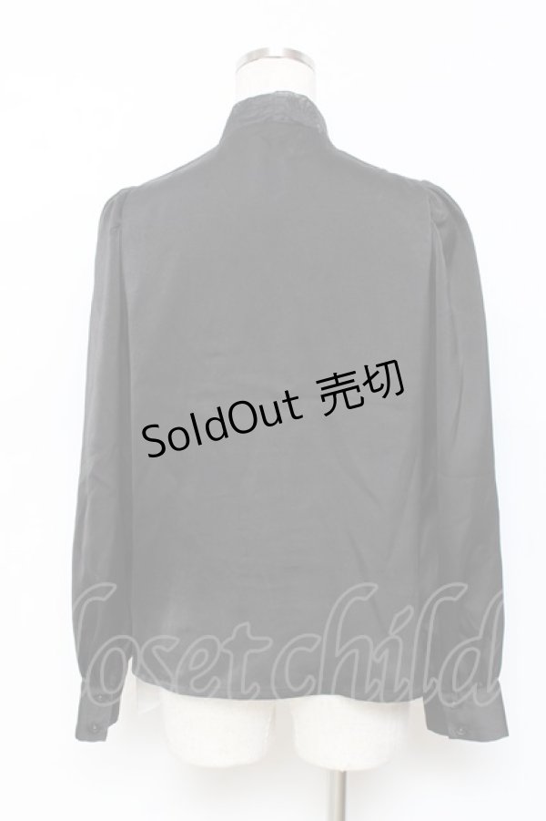 画像2: evelyn / オーガンジーボウタイブラウス  黒 Y-25-11-15-063-LO-BL-SZ-ZY (2)